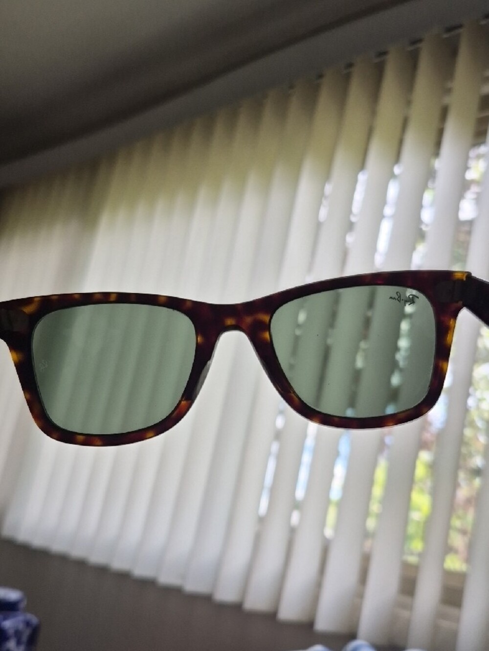 Ray-Ban Turtle-Shell Wayfarer Sunglasses with Blue Case - Picture 8 of 8